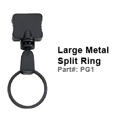 Reflective Lanyard Large Metal Split Ring (PG1)