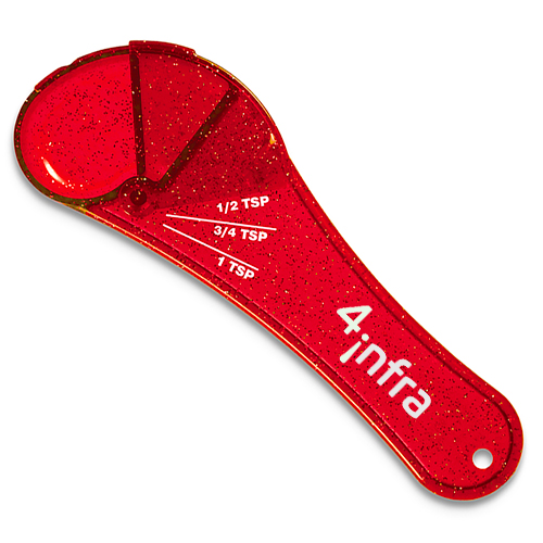 Adjustable Measuring Spoon Sparkle Translucent Red