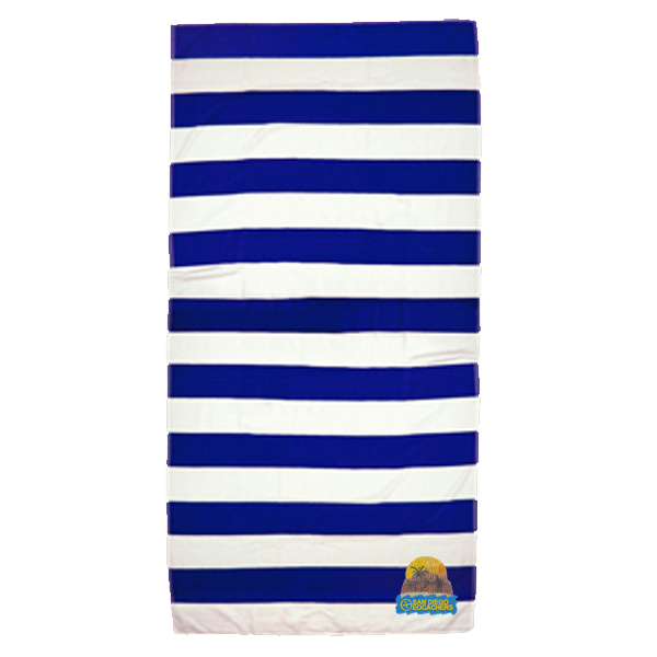 Cabana Stripe Beach Towel Navy-White