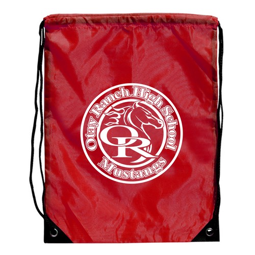 Promotional Barato Drawstring Backpack Red