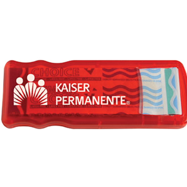 Kidz Bandage Dispenser-Color Bandage Translucent Red