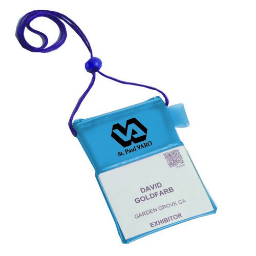Trade Show Badgeholder Translucent Blue