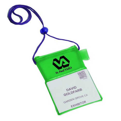 Trade Show Badgeholder Translucent Green