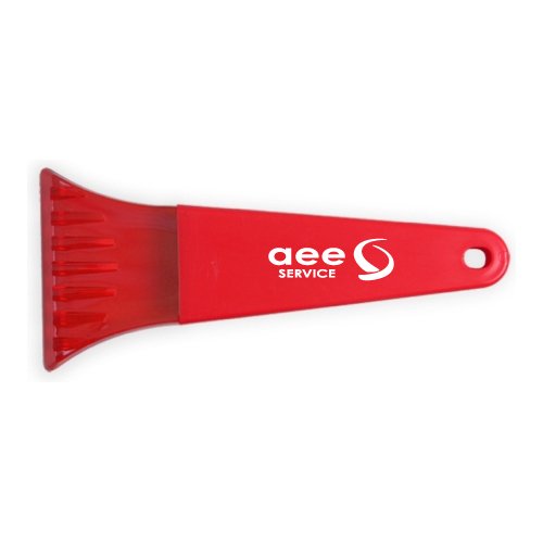 Two Piece Ice Scraper Translucent Red/Red