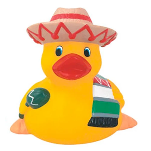 Rubber Viva La Mexico Duck Yellow Duck / Hat w/Red Trim