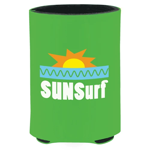 Deluxe Collapsible  Koozie Can Kooler Lime Green