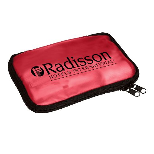 Auto First Aid Kit Translucent Red