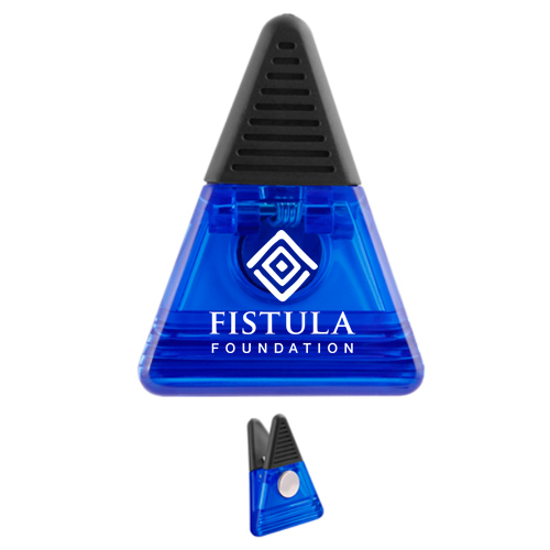 Triangle Magnetic Power Clip Translucent Blue
