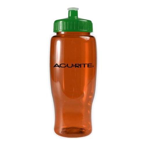 Poly-Pure Travel Bottle (27 oz) Translucent Orange/Translucent Green