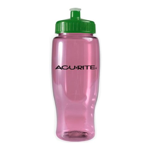 Poly-Pure Travel Bottle (27 oz) Translucent Pink/Translucent Green