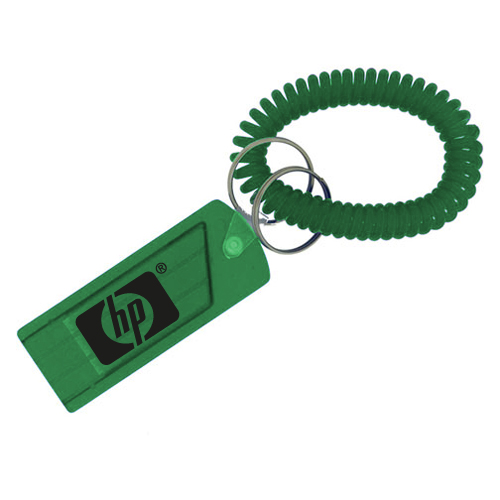 Translucent Flat Whistle Wrist Coil Green