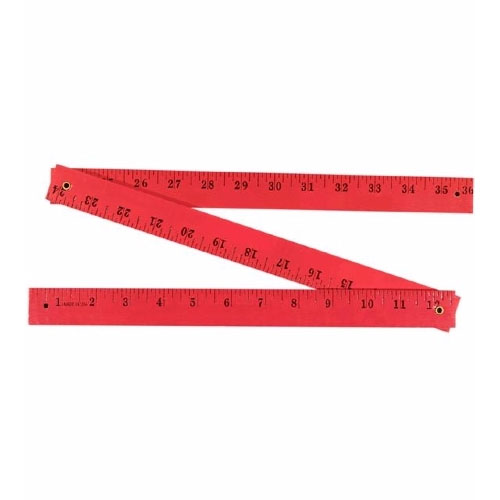 Folding Yardstick in Colors Red