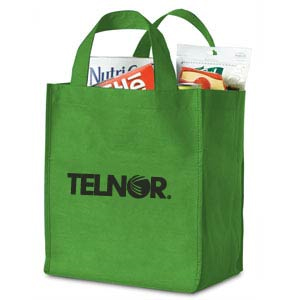 Grocery Tote Bag Lime Green