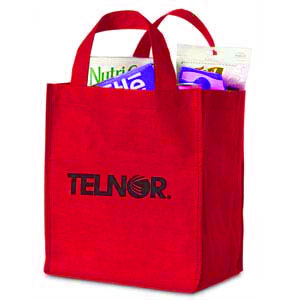 Grocery Tote Bag Red