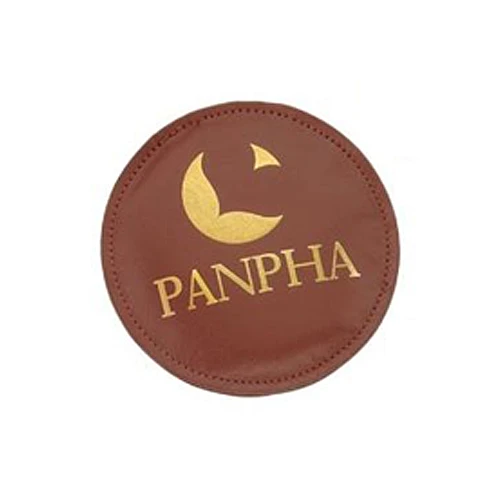 Round Leather Paperweight Tan