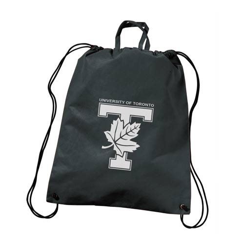 Marketing Polytex Drawstring Backpack With Handle Black