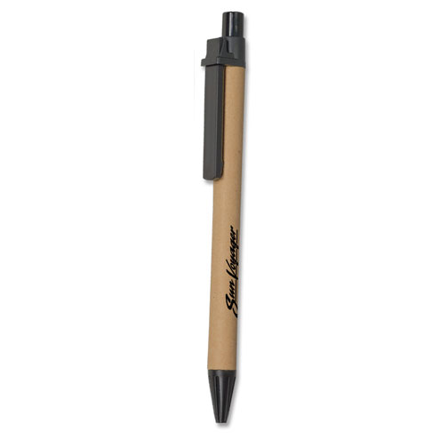 Custom Eco Paper Barrel Pen Natural/Black