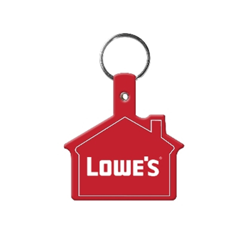 House Shaped Key Tag Red
