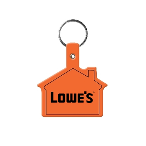 House Shaped Key Tag Orange