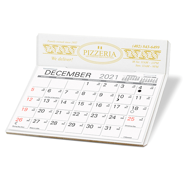 Custom Charter Desktop Calendar White