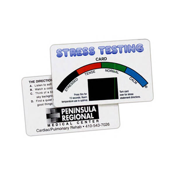 Promotional Stress O Meter Stress Card